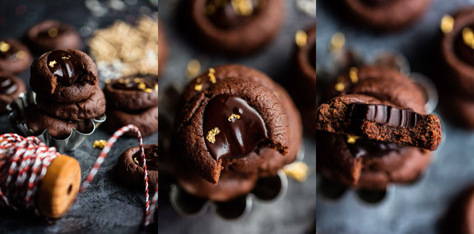 Chocolate Espresso Thumbprint Cookies