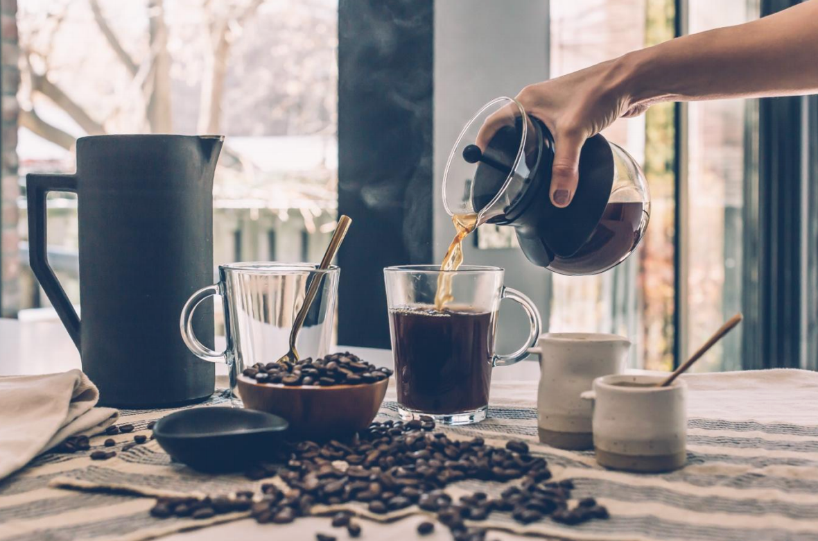 having the best coffee first thing in the morning