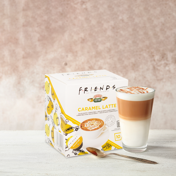 F.R.I.E.N.D.S Caramel Latte | 10 Capsules | Single Serve | Dolce Gusto® Compatible | Central Perk