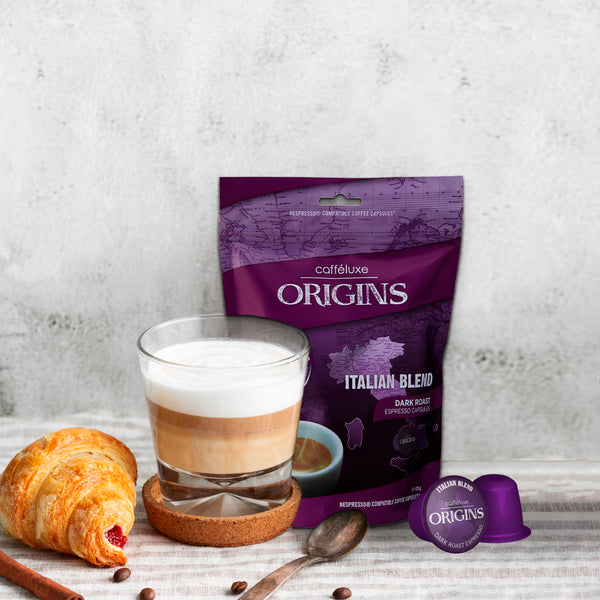 Cafféluxe Origins Italian Blend | 25 Coffee Capsules | Nespresso® Compatible