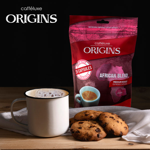 Cafféluxe Origins African Blend | 25 Coffee Capsules | Nespresso® Compatible