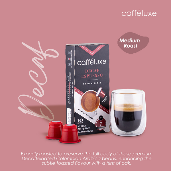 Cafféluxe Signature Decaf | 10 Coffee Capsules | Nespresso® Compatible