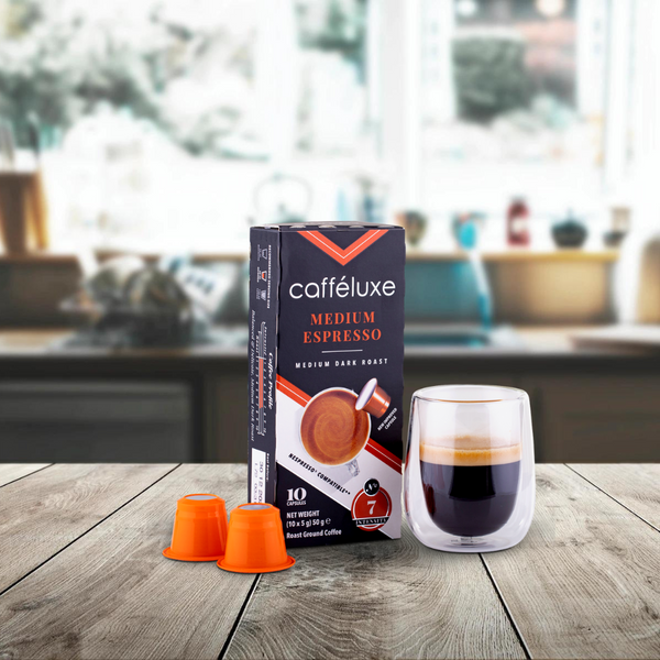 Cafféluxe Signature Medium Roast | 10 Coffee Capsules | Nespresso® Compatible