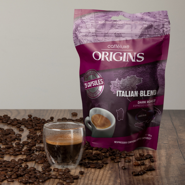 Cafféluxe Origins Italian Blend | 25 Coffee Capsules | Nespresso® Compatible