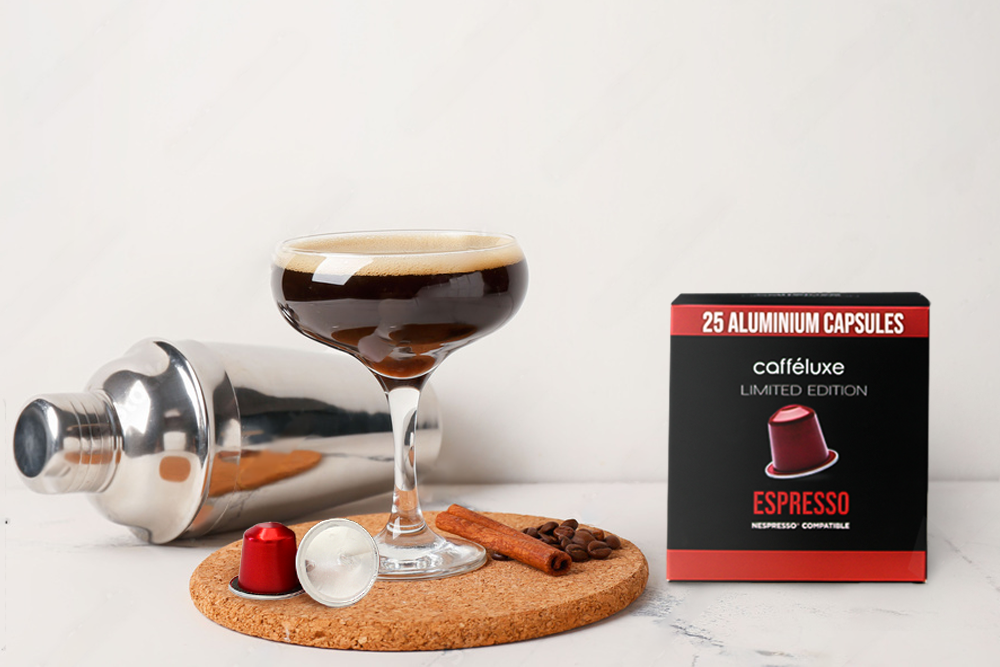 Caffeluxe Luxury Espresso Martini Recipe - Aluminium Coffee Capsules