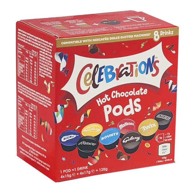 Mars Celebrations Hot Chocolate | 8 Capsules | Single Serve | Dolce Gusto® Compatible