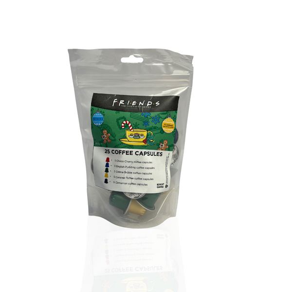 F.R.I.E.N.D.S Mixed Variety | 25 Aluminium Flavoured Coffee Capsules | Nespresso® Compatible | Central Perk