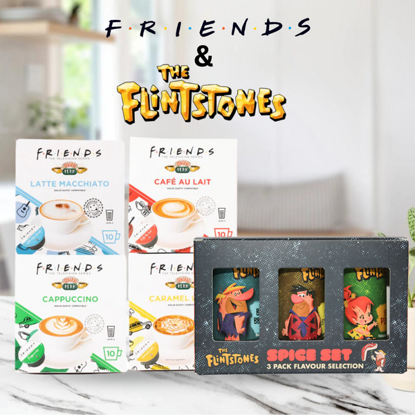 Friends & Flintstones Value Offer | Heritage Day Deal | 40 Coffee Capsules + Spice Set