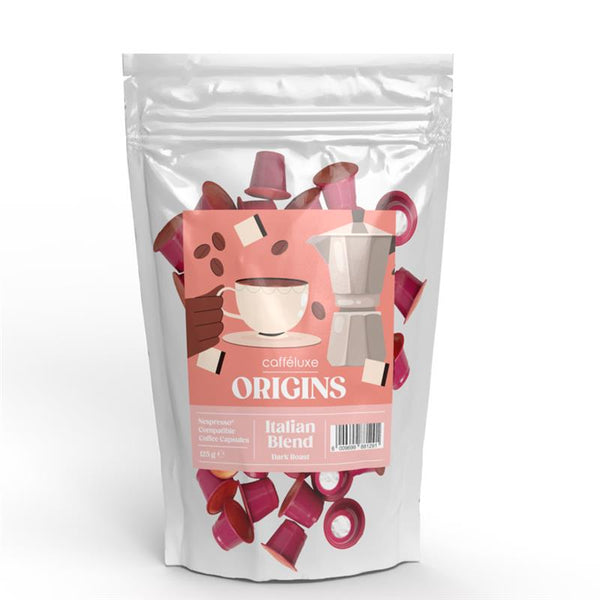 Cafféluxe Origins Italian Blend | 25 Coffee Capsules | Nespresso® Compatible