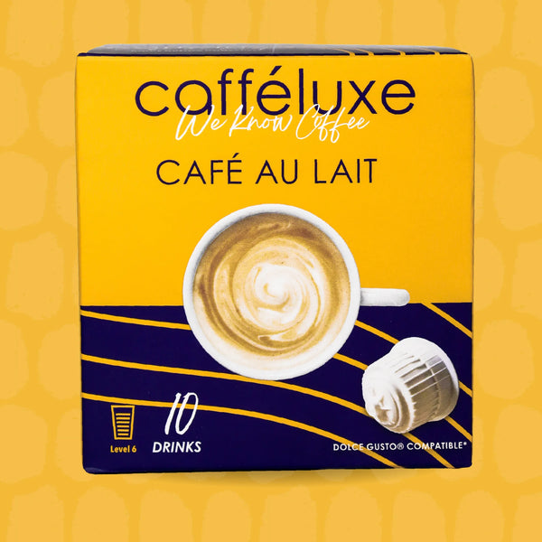 Cafféluxe Café Au Lait | 10 Capsules | Single Serve | Dolce Gusto® Compatible