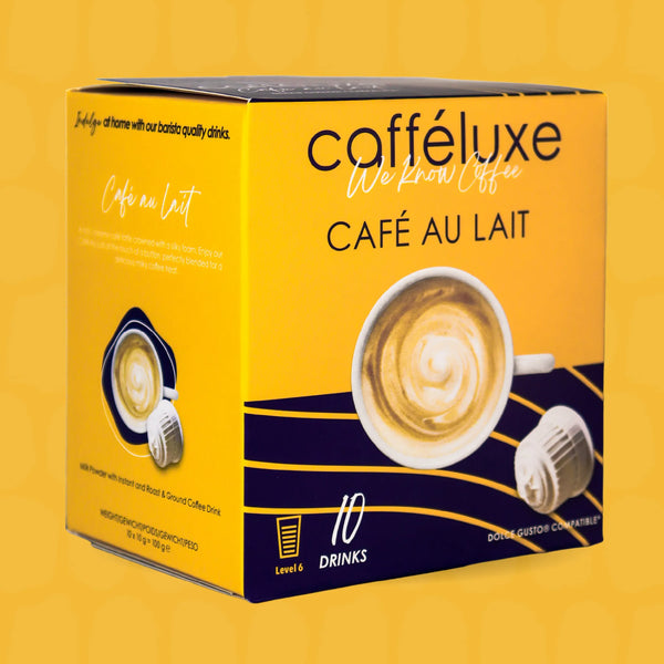 Cafféluxe Café Au Lait | 10 Capsules | Single Serve | Dolce Gusto® Compatible