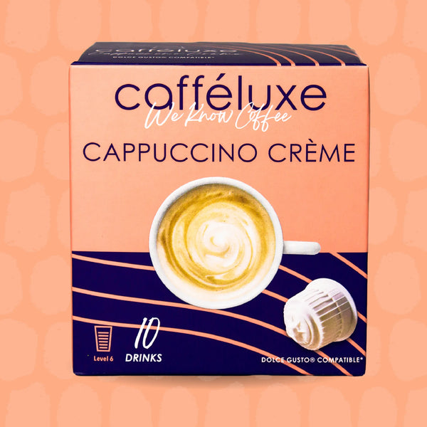 Caffeluxe Cappuccino Creme | 10 Capsules | Single Serve | Dolce Gusto® Compatible