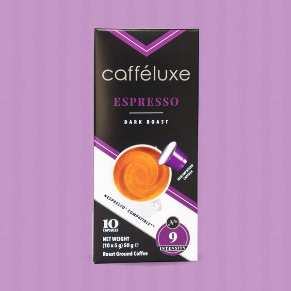 Cafféluxe Signature Dark Roast Espresso | 10 Coffee Capsules | Nespresso® Compatible