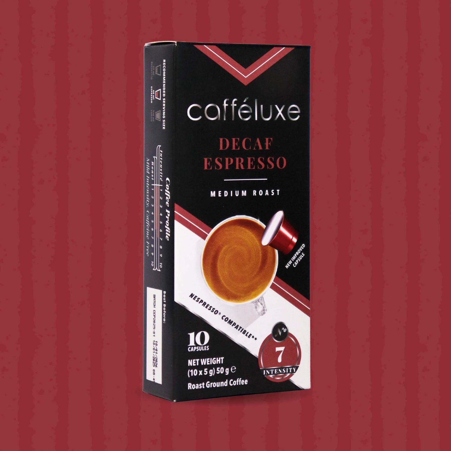 Cafféluxe Signature Decaf | 10 Coffee Capsules | Nespresso® Compatible