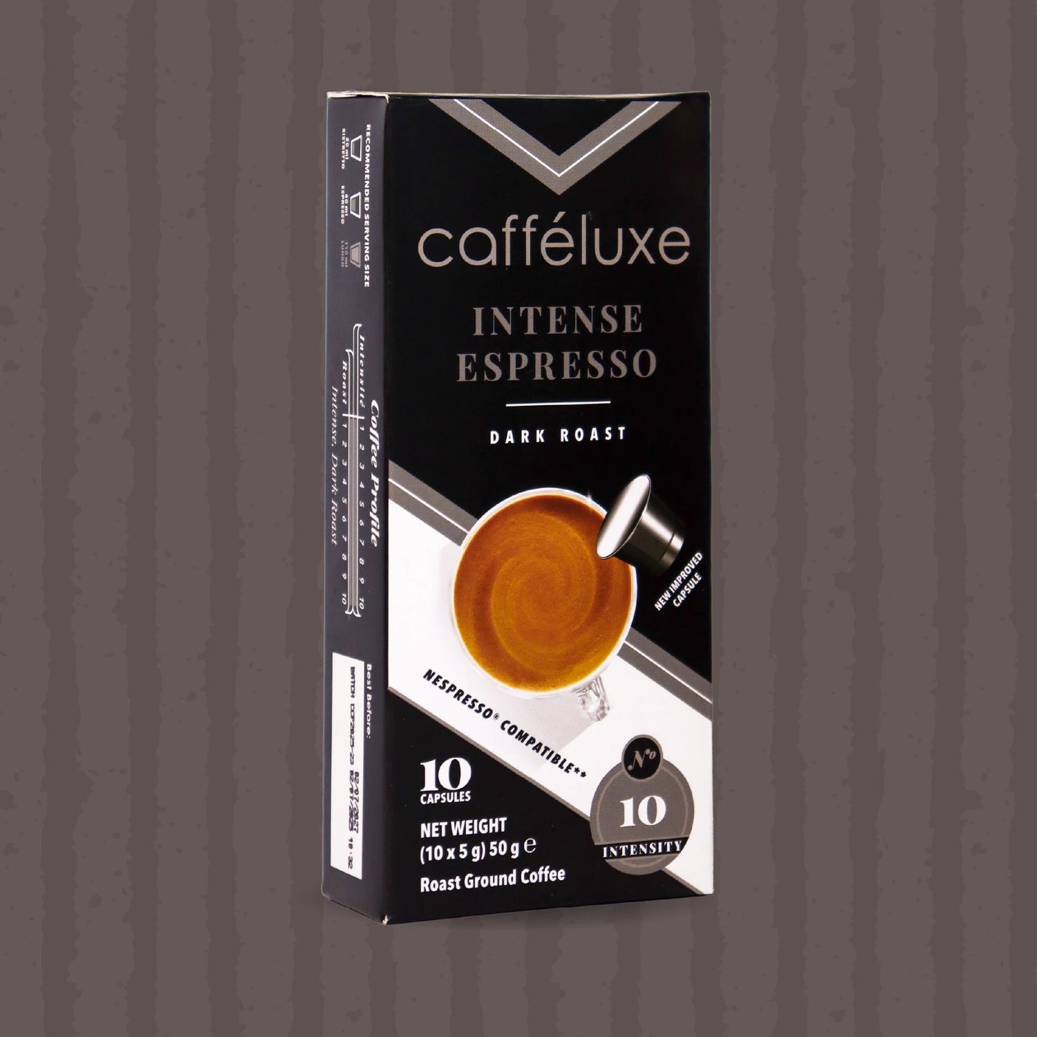 Cafféluxe Signature Intense Roast | 10 Coffee Capsules | Nespresso® Compatible