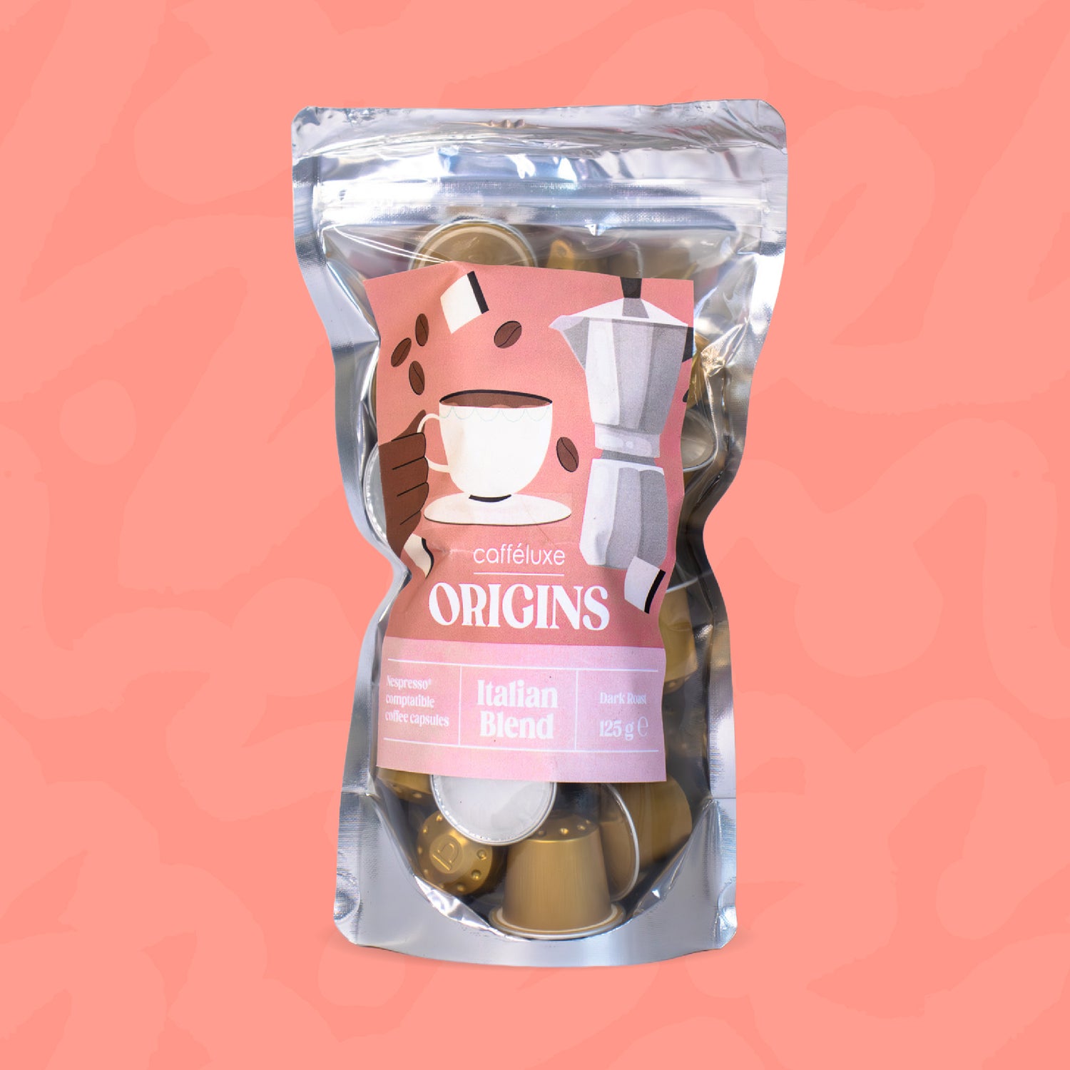 Cafféluxe Origins Italian Blend | 25 Coffee Capsules | Nespresso® Compatible