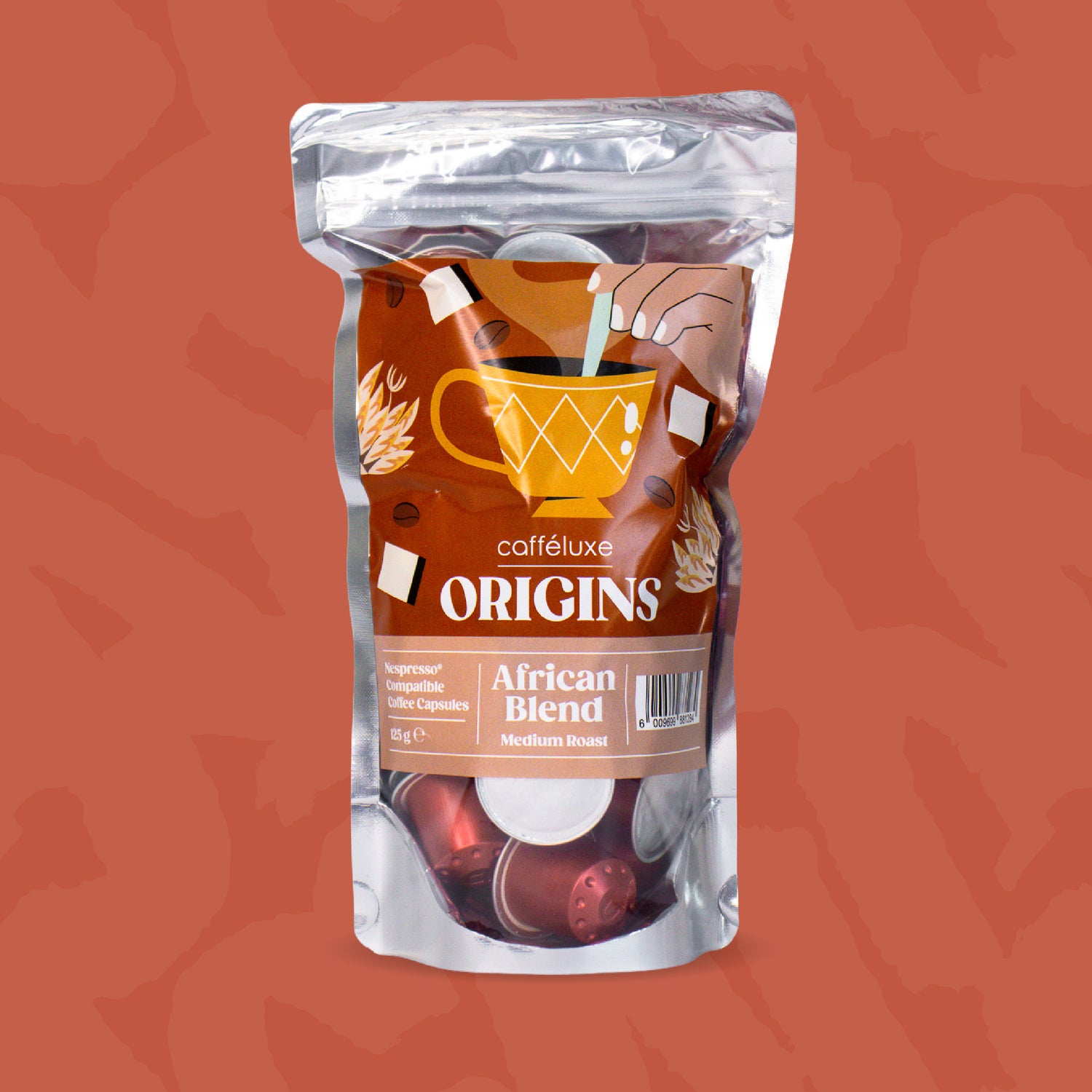 Cafféluxe Origins African Blend | 25 Coffee Capsules | Nespresso® Compatible