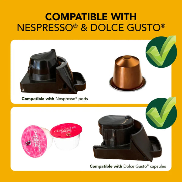 Caffeluxe F.R.I.E.N.D.S DUO Machine | Nespresso® & Dolce Gusto® Compatible | Central Perk