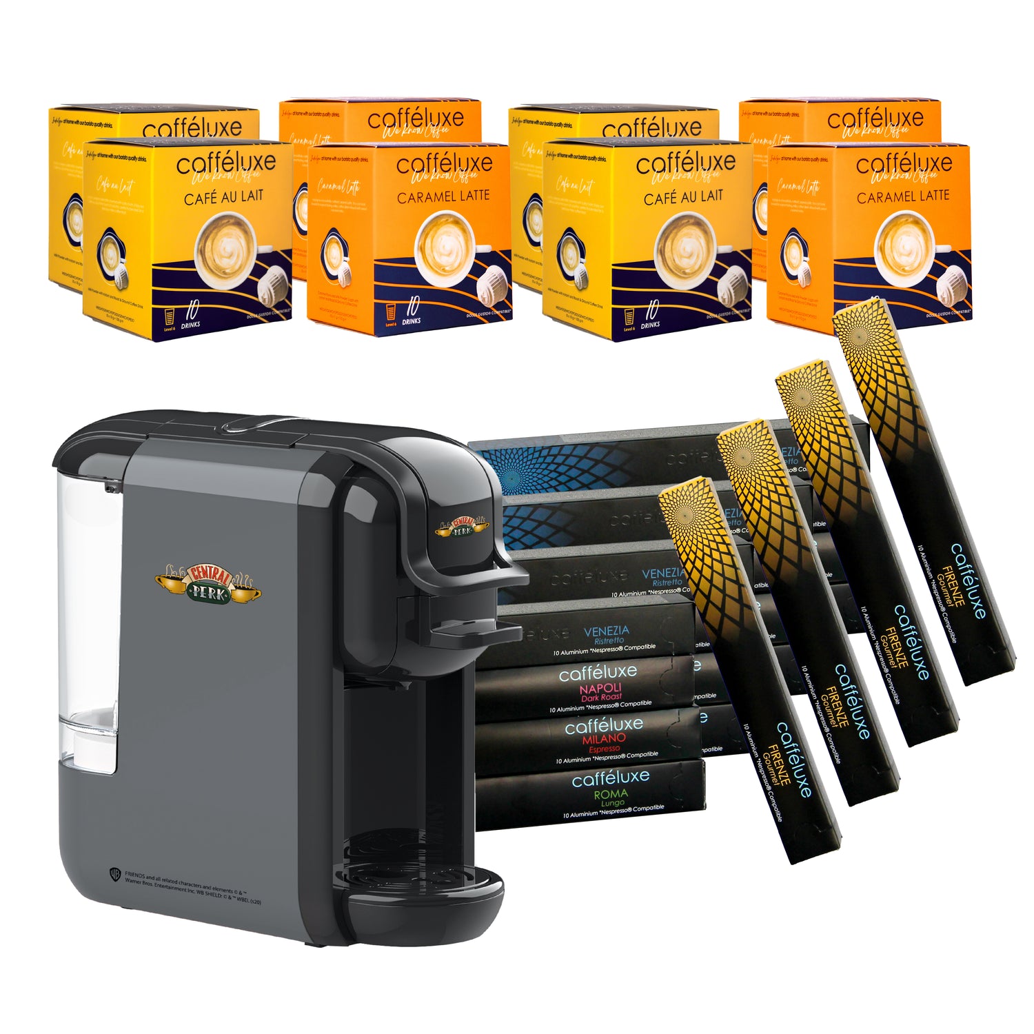 Caffeluxe F.R.I.E.N.D.S DUO Machine | Bulk Bundle