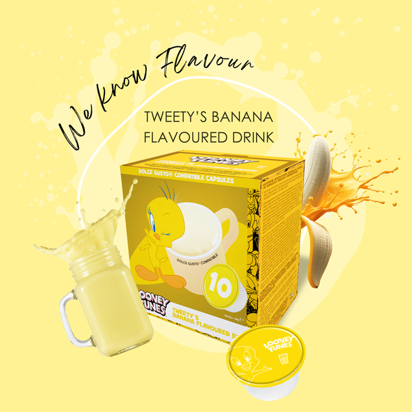 Looney Tunes Banana Flavoured Dolce Gusto Compatible Drink | 10 Capsules