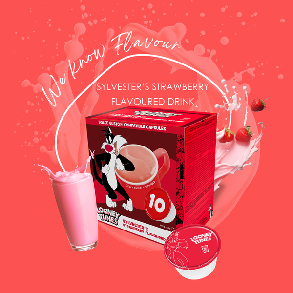 Looney Tunes Strawberry Flavoured Dolce Gusto Compatible Drink | 10 Capsules