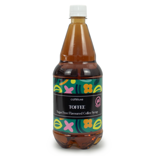 Caffeluxe Toffee | Sugar Free Flavoured Coffee Syrup | 1L