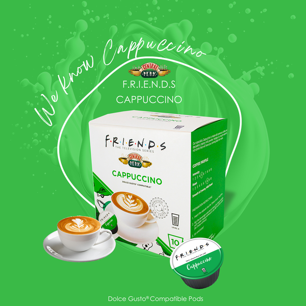 F.R.I.E.N.D.S Cappuccino Cream | 10 Capsules | Single Serve | Dolce Gusto® Compatible | Central Perk