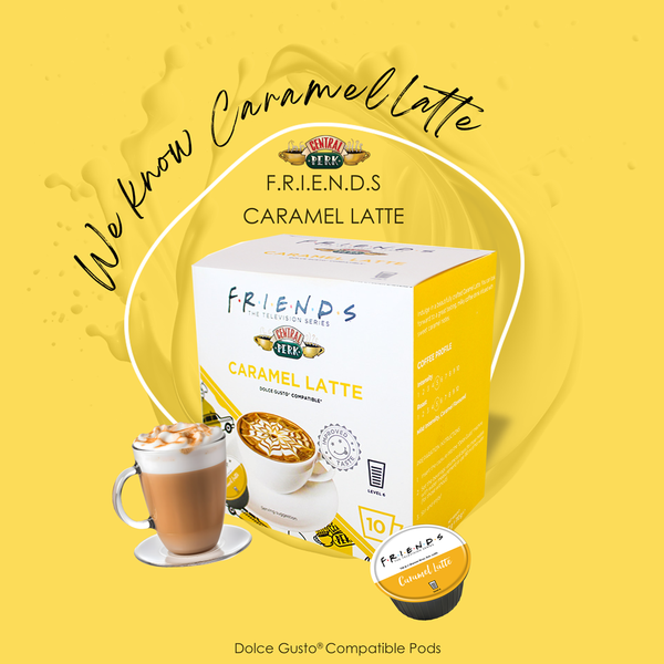 F.R.I.E.N.D.S Caramel Latte | 10 Capsules | Single Serve | Dolce Gusto® Compatible | Central Perk