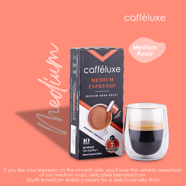 Cafféluxe Signature Medium Roast | 10 Coffee Capsules | Nespresso® Compatible