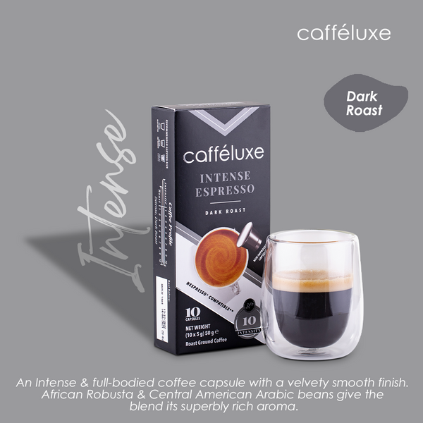 Cafféluxe Signature Intense Roast | 10 Coffee Capsules | Nespresso® Compatible