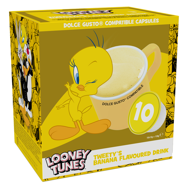 Looney Tunes Banana Flavoured Dolce Gusto Compatible Drink | 10 Capsules