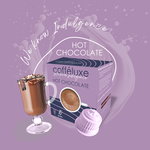 Cafféluxe Hot Chocolate | 10 Capsules | Single Serve | Dolce Gusto® Compatible