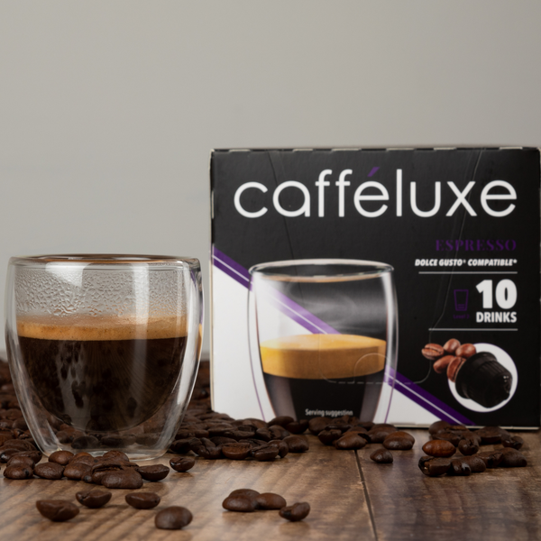 Caffeluxe Espresso | 10 Coffee Capsules | Single Serve | Dolce Gusto® Compatible