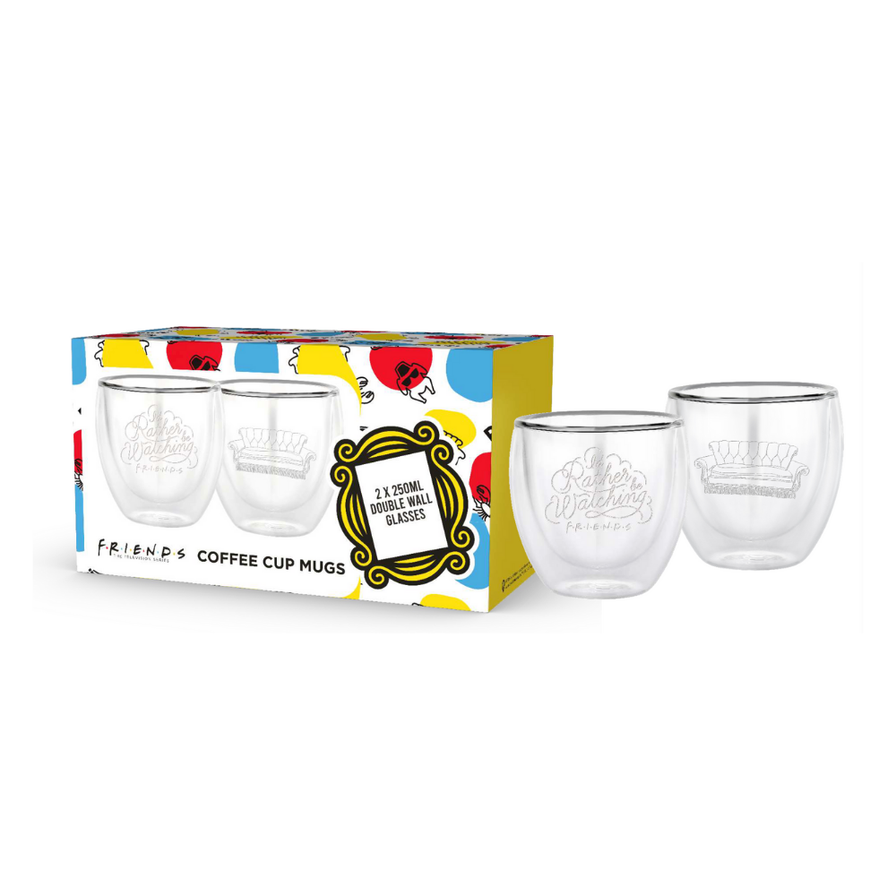 Central Perk | F.R.I.E.N.D.S Officially Warner Bros Licensed Double Walled Thermal 250ml Glasses 