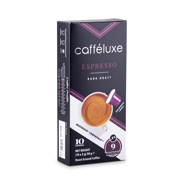 Cafféluxe Signature Dark Roast Espresso | 100 Coffee Capsules | Nespresso® Compatible