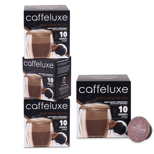 Cafféluxe Hot Chocolate | 40 Capsules |  Single Serve | Dolce Gusto® Compatible