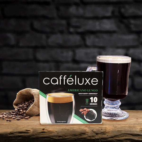 Caffeluxe Americano Lungo | 10 Coffee Capsules |  Single Serve | Dolce Gusto® Compatible