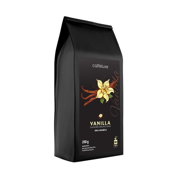 Caffeluxe Vanilla Flavoured Ground Coffee  l 250g l 100% Arabica Beans